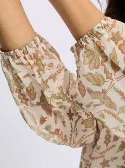 Robe imprimée en polyester recyclé