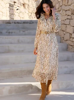 Robe imprimée en polyester recyclé
