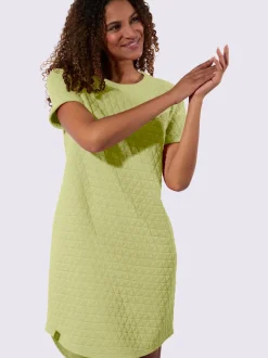 Robe jacquard avec encolure ronde manches fixes casual