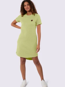 Robe jacquard avec encolure ronde manches fixes casual