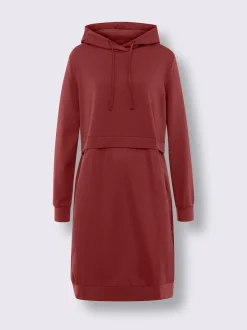 Robe légère à capuche avec manches longues et poches
