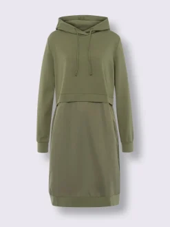 Robe légère à capuche avec manches longues et poches