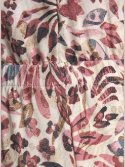Robe longue avec col en V et fentes latérales
