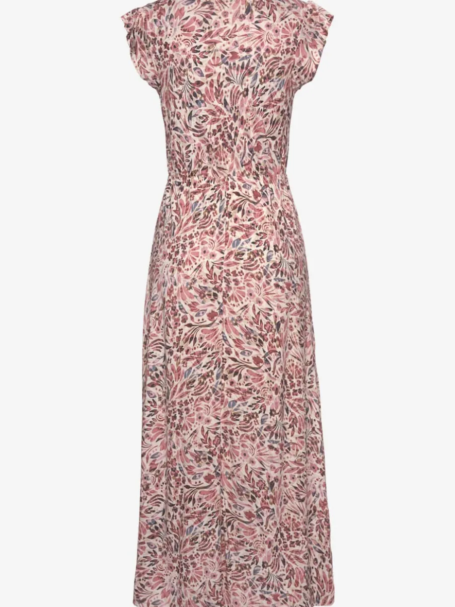 Robe longue avec col en V et fentes latérales