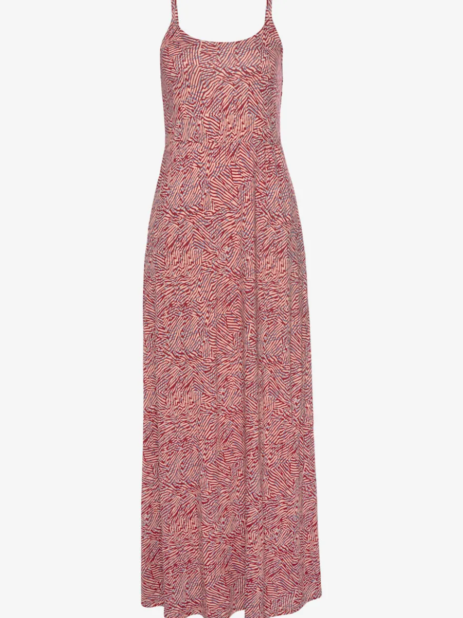 Robe longue avec encolure dégagée et poches latérales