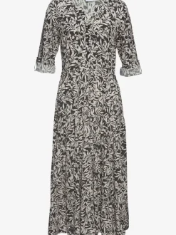 Robe longue avec encolure ronde