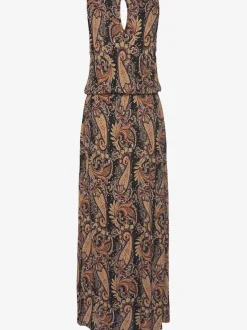 Robe longue avec fente et taille élastiquée douce