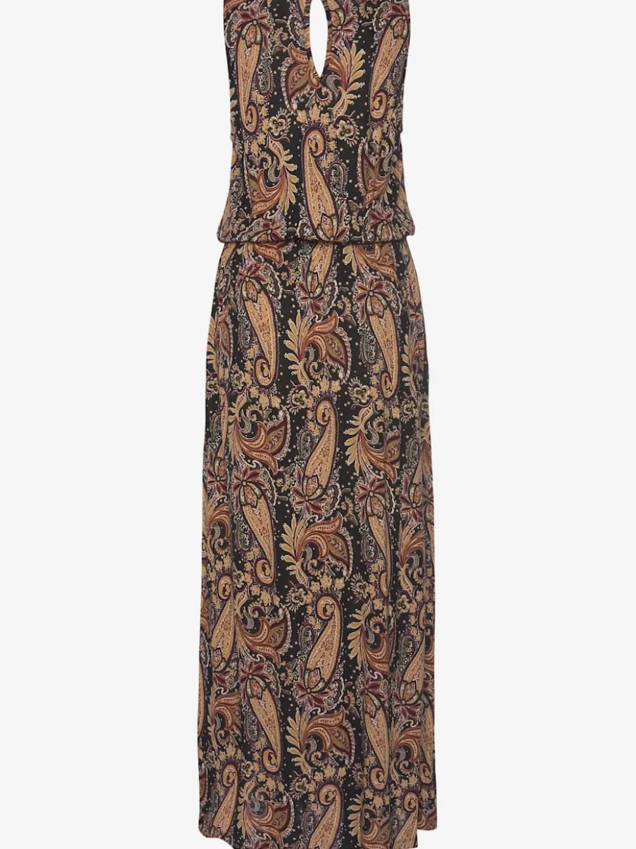 Robe longue avec fente et taille élastiquée douce