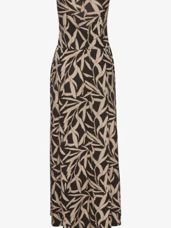Robe longue bandeau à motif graphique avec poches latérales