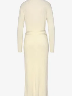 Robe longue cache-cœur en tricot avec ceinture ajustable