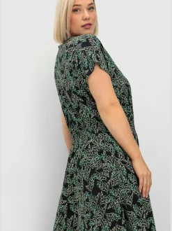 Robe longue encolure en v affinante