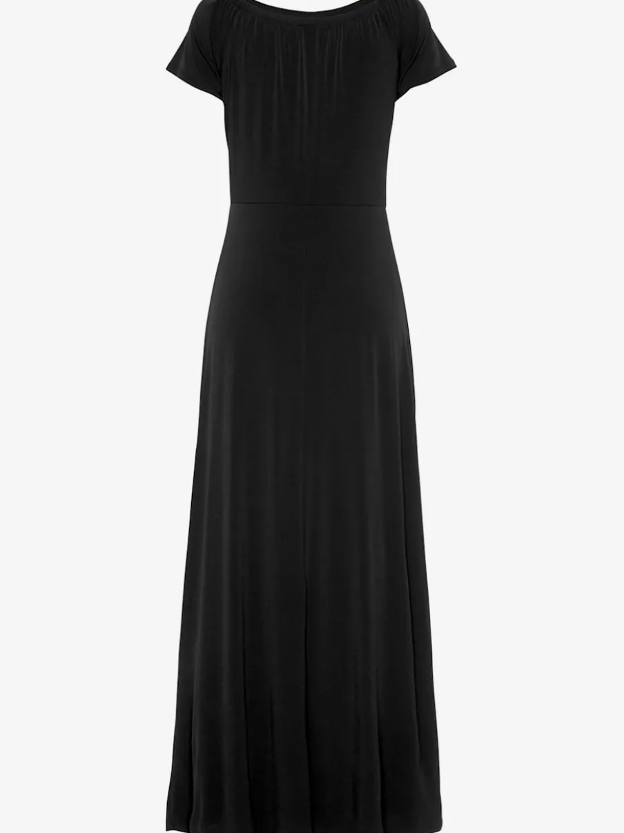 Robe longue à manches courtes et jambes fendues