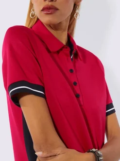 Robe polo avec col zippé et poches pratiques