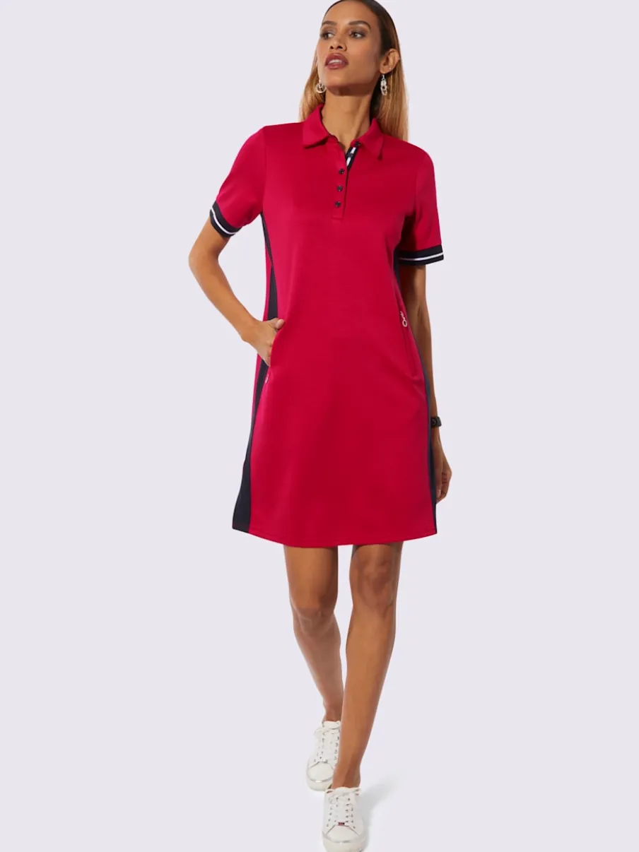 Robe polo avec col zippé et poches pratiques