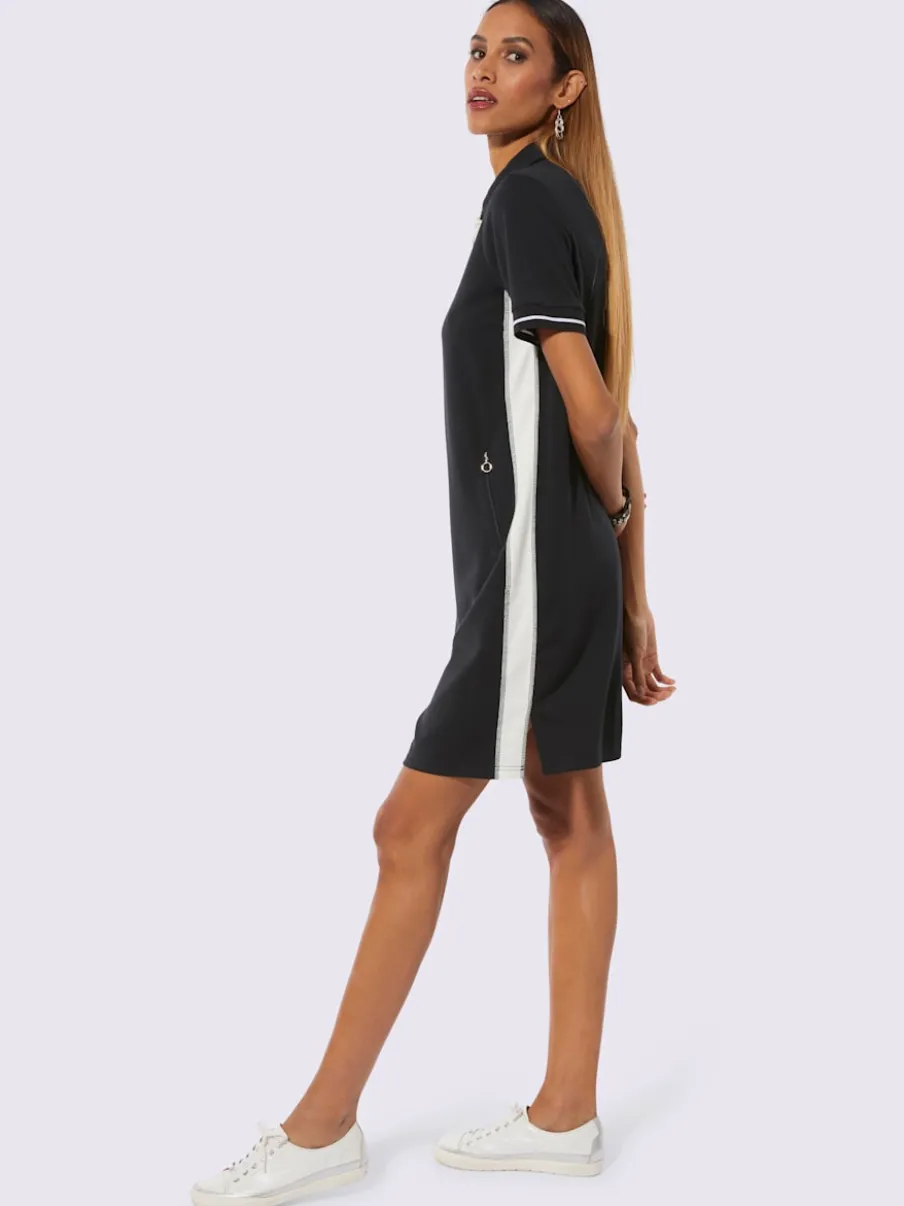 Robe polo avec col zippé et poches pratiques