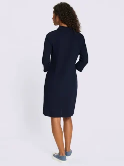 Robe polo classique avec col polo et manches 3/4