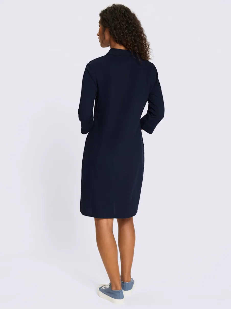 Robe polo classique avec col polo et manches 3/4