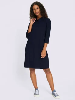 Robe polo classique avec col polo et manches 3/4