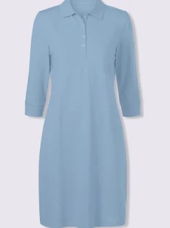 Robe polo classique avec col polo et manches 3/4