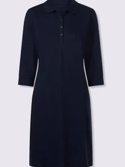 Robe polo classique avec col polo et manches 3/4
