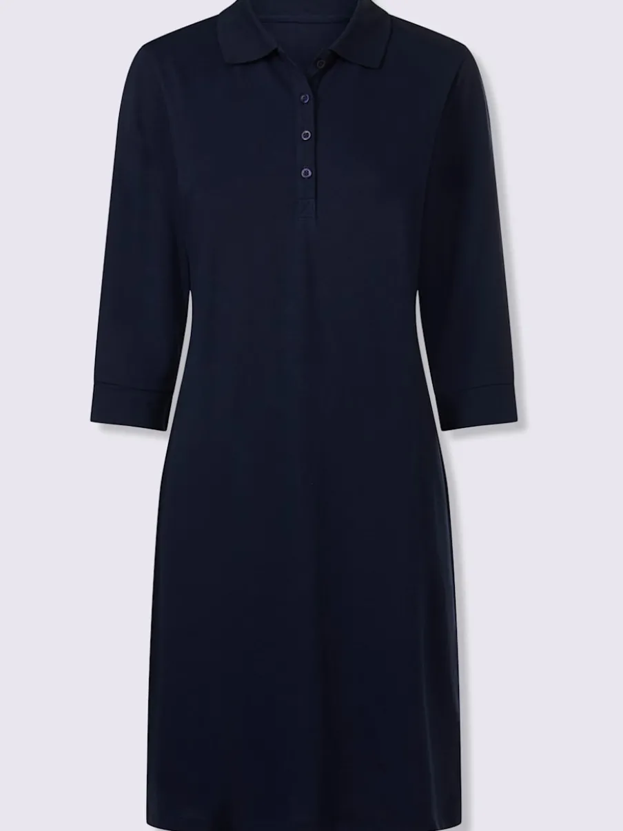 Robe polo classique avec col polo et manches 3/4