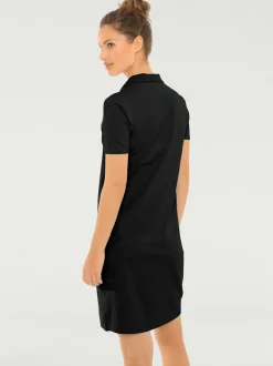 Robe polo à col classique et manches courtes en piqué doux