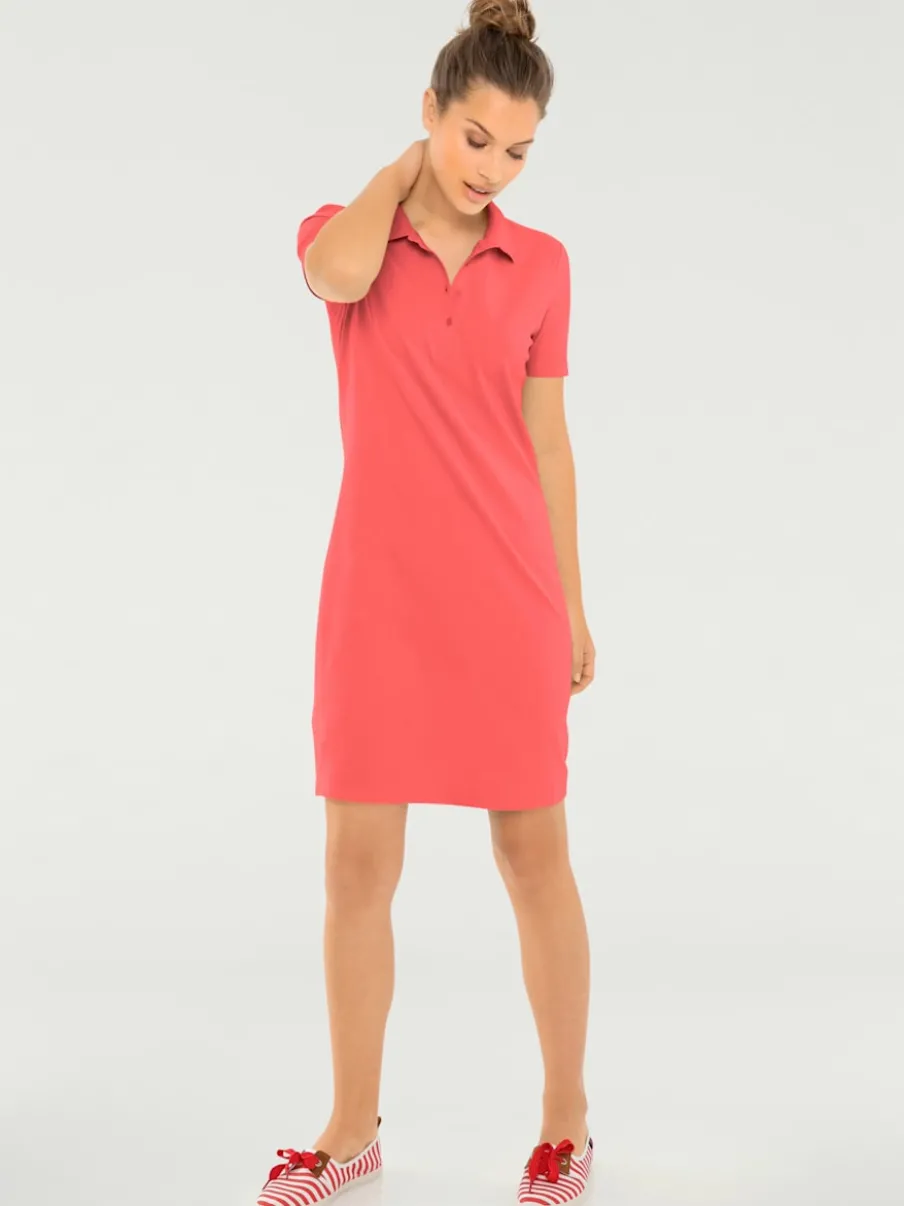 Robe polo à col classique et manches courtes en piqué doux