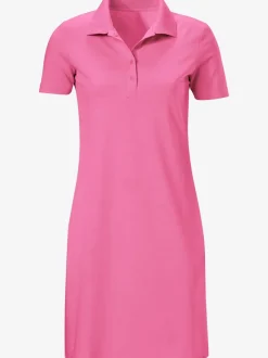 Robe polo à col classique et manches courtes en piqué doux