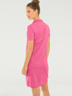 Robe polo à col classique et manches courtes en piqué doux