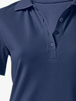 Robe polo à col classique et manches courtes en piqué doux