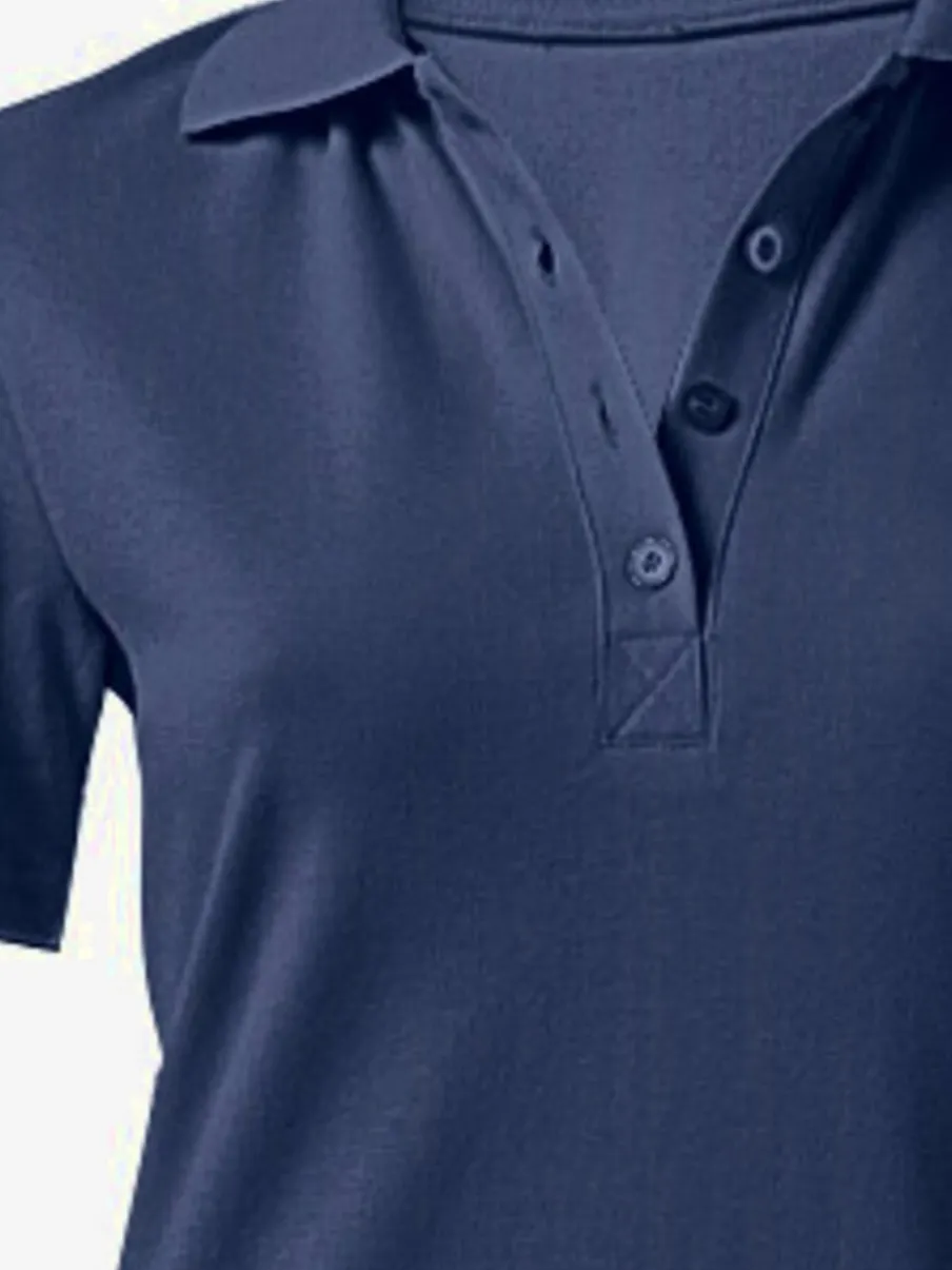 Robe polo à col classique et manches courtes en piqué doux