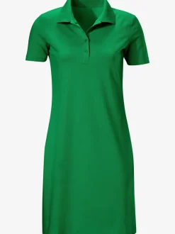 Robe polo à col classique et manches courtes en piqué doux