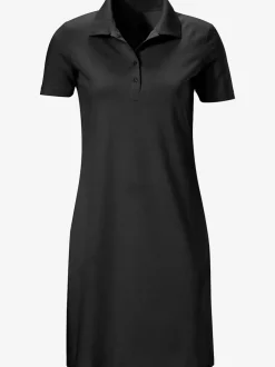 Robe polo à col classique et manches courtes en piqué doux