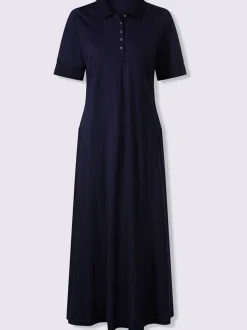 Robe polo en jersey avec col à patte de boutonnage manches courtes