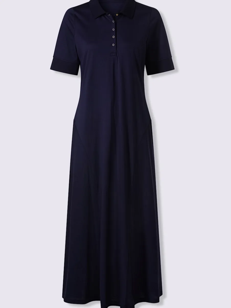 Robe polo en jersey avec col à patte de boutonnage manches courtes
