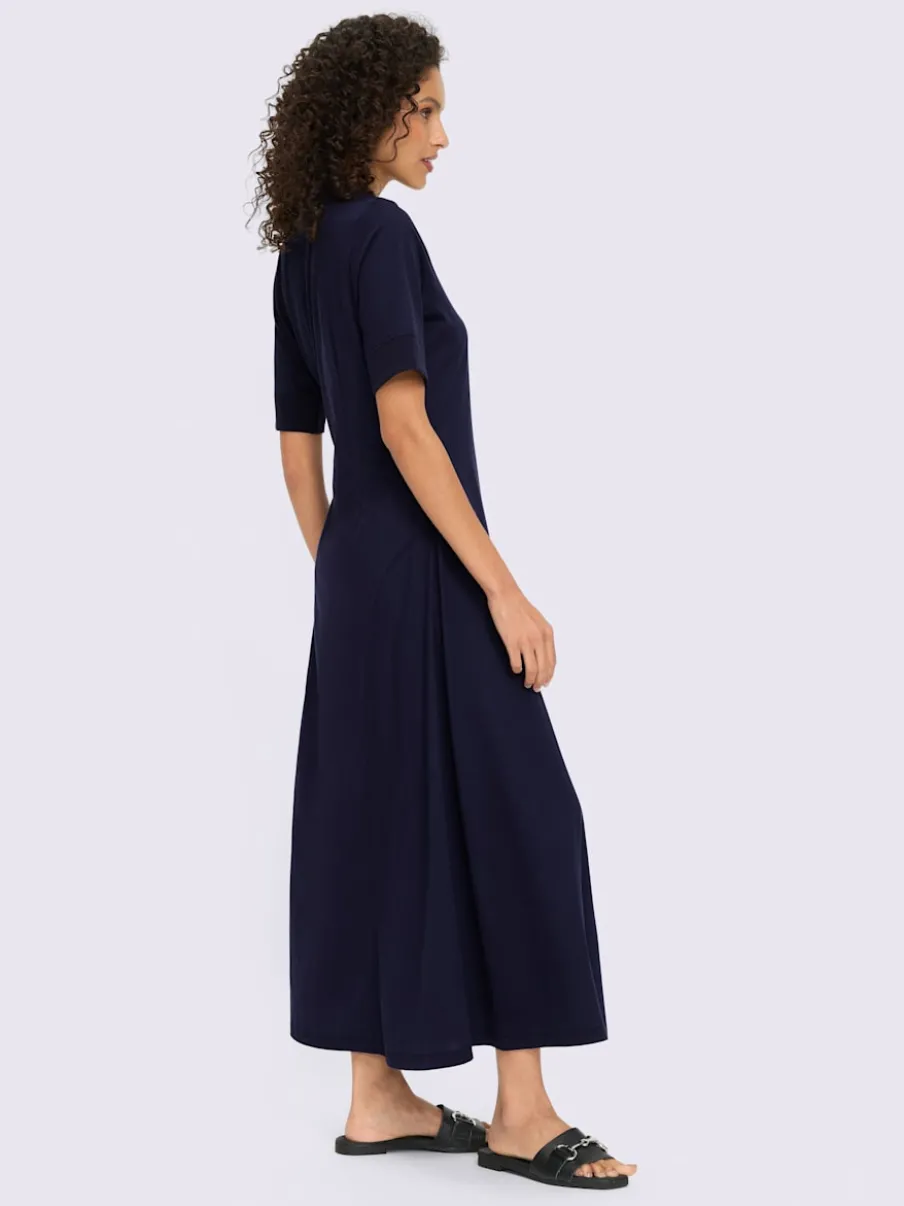 Robe polo en jersey avec col à patte de boutonnage manches courtes