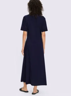 Robe polo en jersey avec col à patte de boutonnage manches courtes