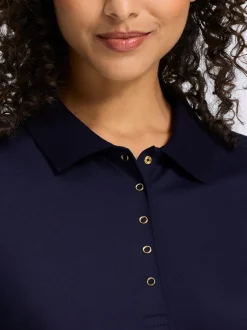 Robe polo en jersey avec col à patte de boutonnage manches courtes