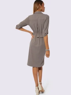 Robe polo à manches 3/4 avec poches et glissière