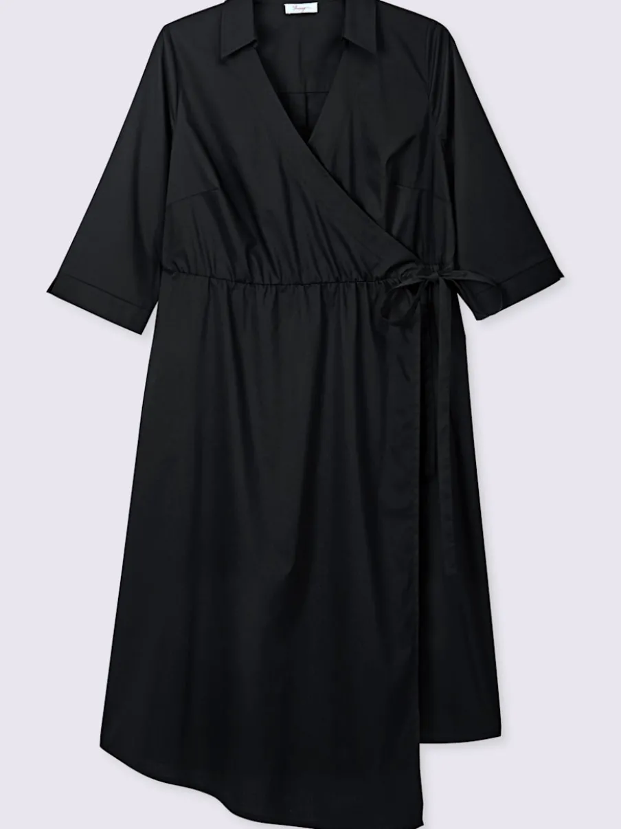 Robe portefeuille effet cache-cœur asymétrique