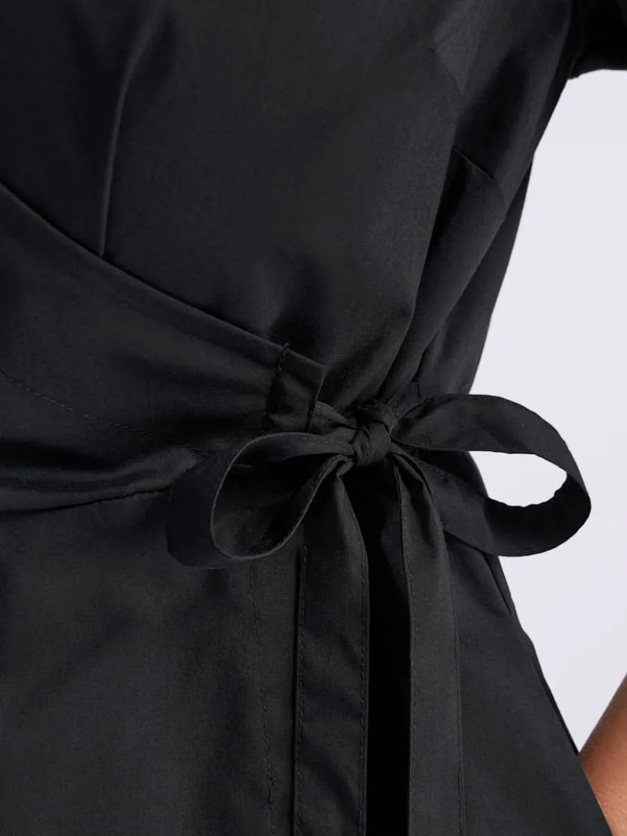 Robe portefeuille effet cache-cœur asymétrique