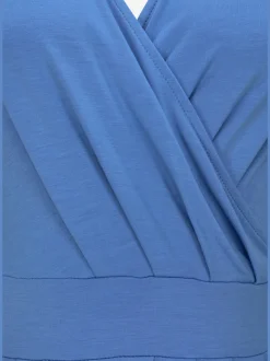 Robe portefeuille en jersey à encolure cache-cœur fluide