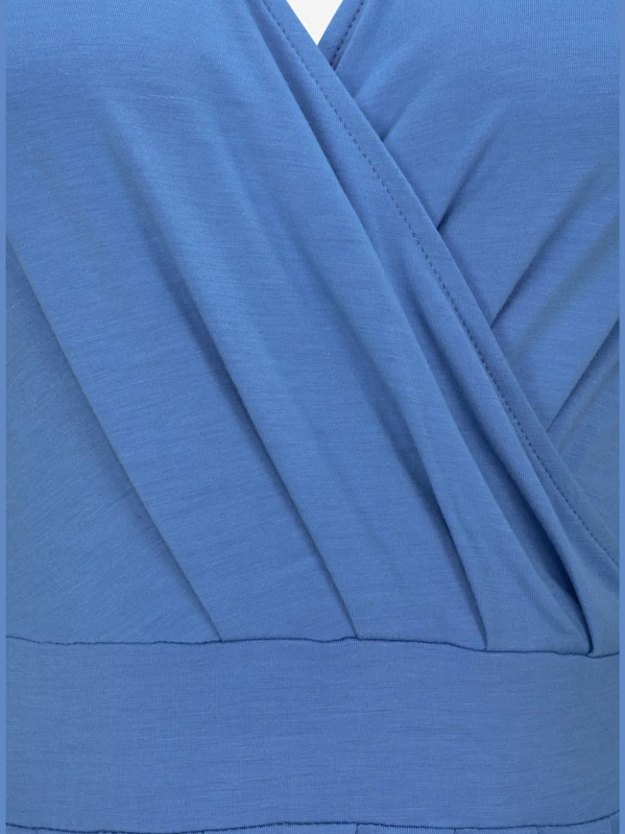 Robe portefeuille en jersey à encolure cache-cœur fluide