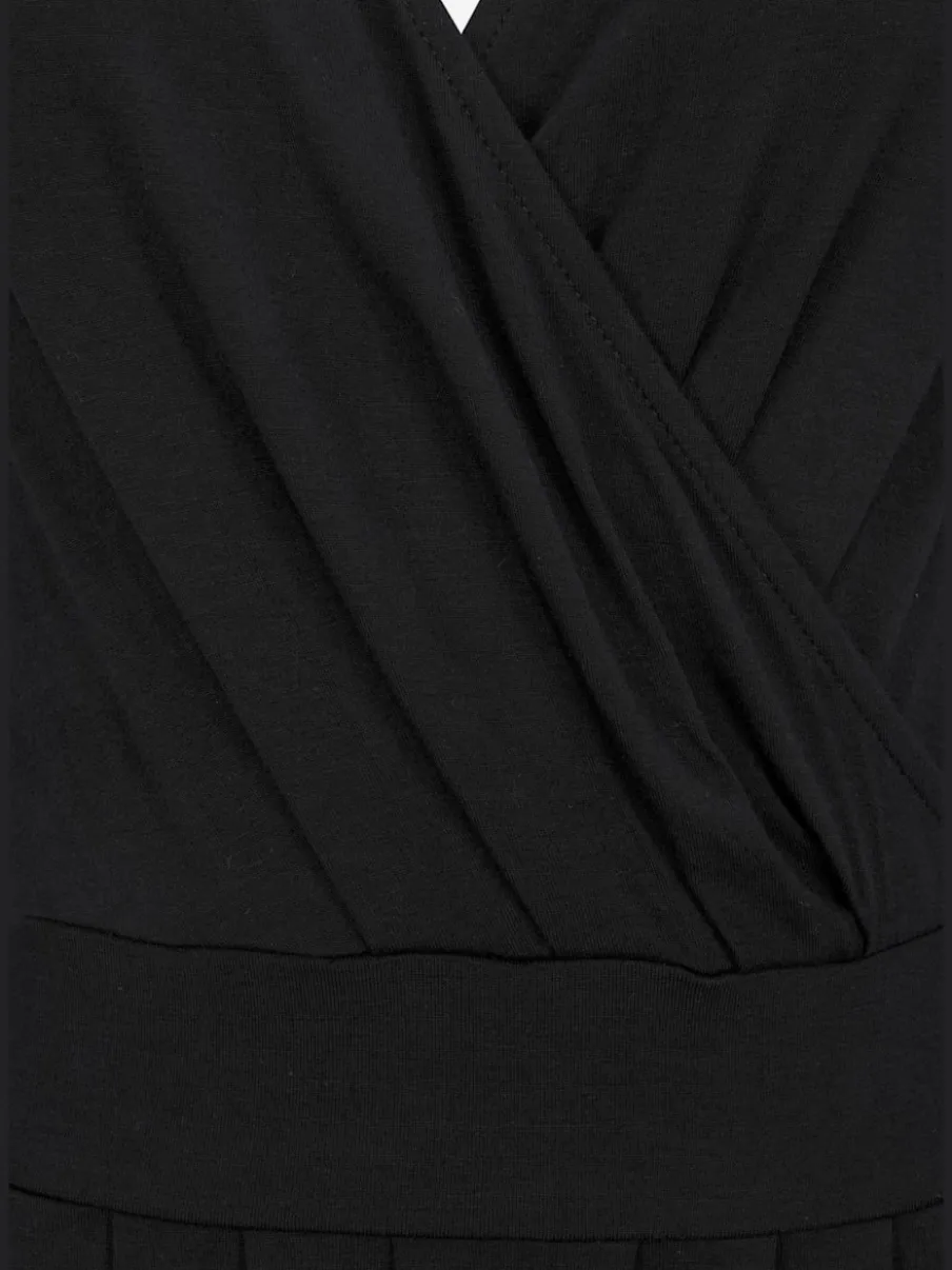 Robe portefeuille en jersey à encolure cache-cœur fluide