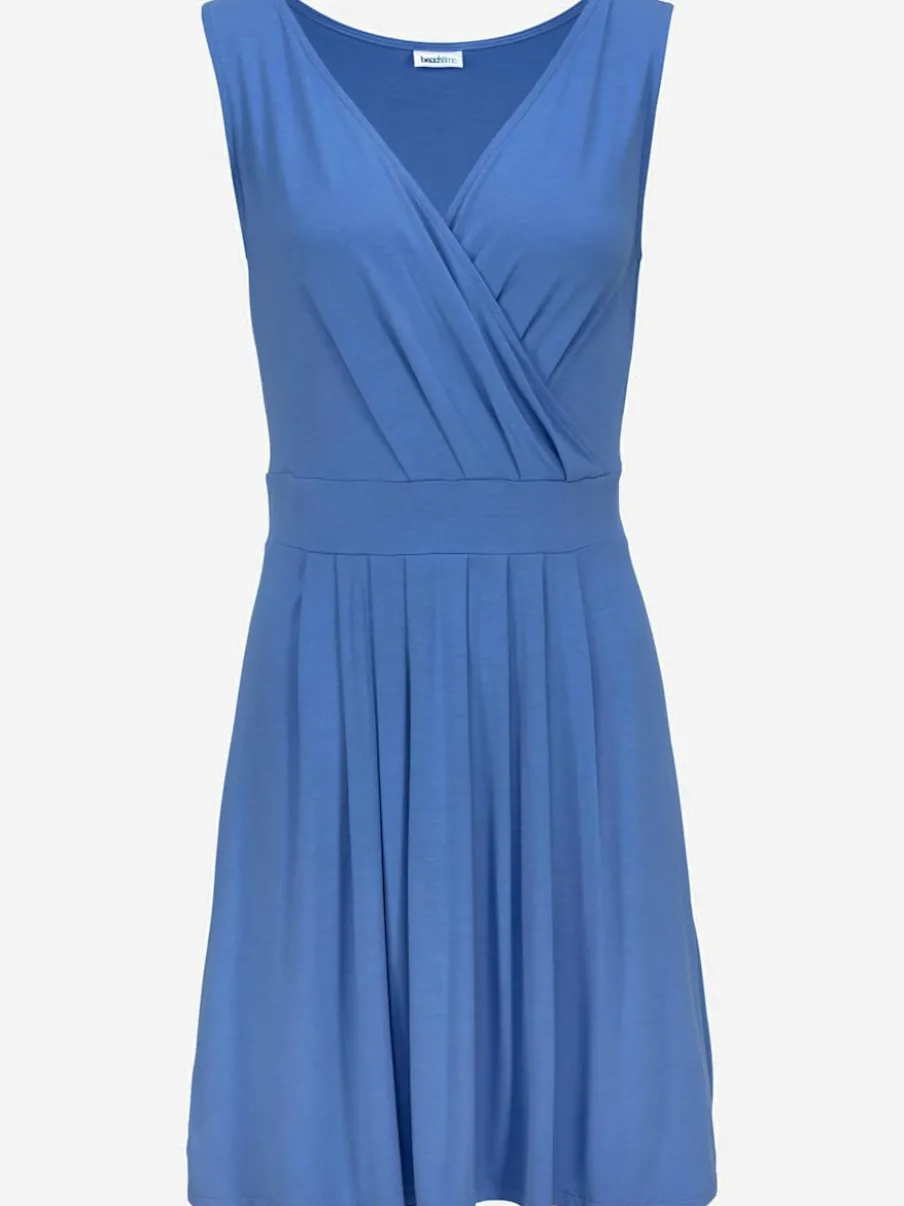 Robe portefeuille en jersey à encolure cache-cœur fluide