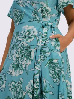 Robe portefeuille imprimé floral