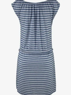 Robe rayée sportive avec ceinture et liens à nouer