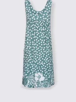 Robe sans manches à pois avec poches arrondies