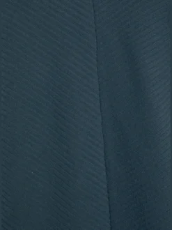 Robe sweat côtelée manches longues avec bords-côtes