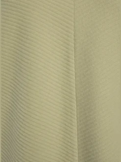 Robe sweat côtelée manches longues avec bords-côtes